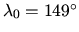 $\lambda_0=149^\circ$