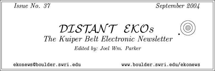 Distant EKOs, Issue #37  (September 2004)