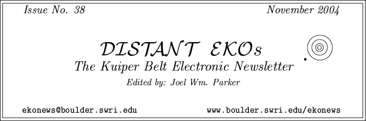 Distant EKOs, Issue #38  (November 2004)