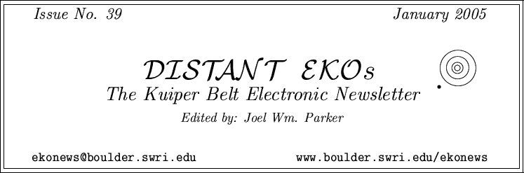 Distant EKOs, Issue #39  (January 2005)