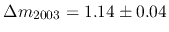 $\Delta m_{2003} = 1.14 \pm 0.04$