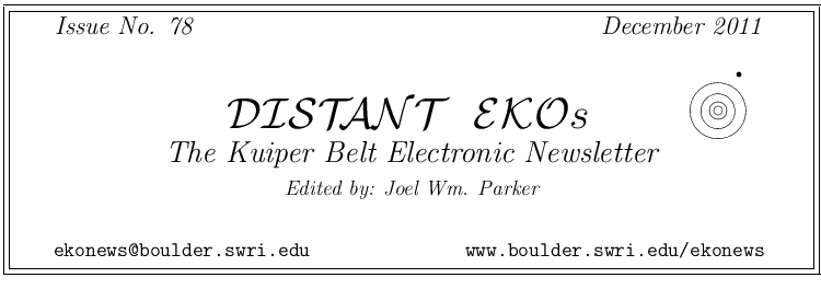 Distant EKOs, Issue #78  (December 2011)