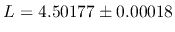 $L=4.50177\pm0.00018$