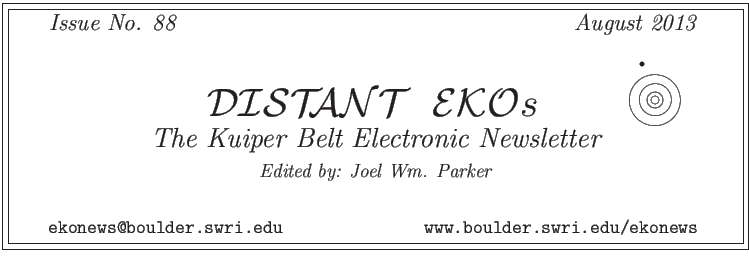 Distant EKOs, Issue #88  (August 2013)