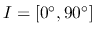 $I = [0^\circ, 90^\circ]$