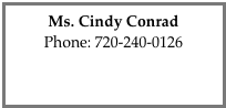 Ms. Cindy Conrad
Phone: 720-240-0126
cc@boulder.swri.edu

