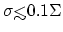 $\sigma {\hbox{\rlap{\hbox{\lower4pt\hbox{$\sim$}}}\hbox{$<$}}}0.1 \Sigma$