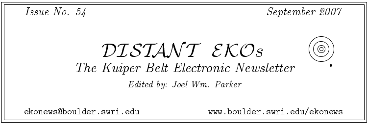 Distant EKOs, Issue #54  (September 2007)