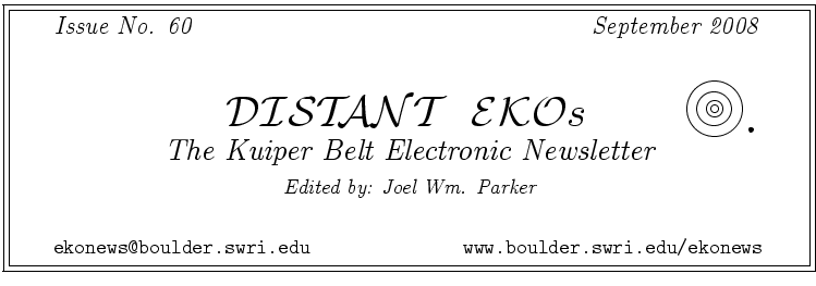 Distant EKOs, Issue #60  (September 2008)