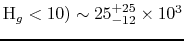 ${\rm H}_g < 10)\sim 25^{+25}_{-12} \times 10^3$