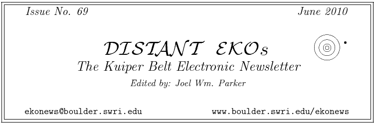 Distant EKOs, Issue #69  (June 2010)