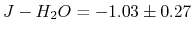 $J-H_{2}O = -1.03 \pm 0.27$