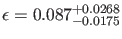 $\epsilon=
0.087^{+0.0268}_{-0.0175}$