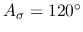 $A_{\sigma}=120^{\circ}$