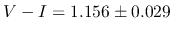 $V-I = 1.156 \pm 0.029$