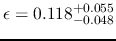 $\epsilon=0.118 _{-0.048}^{+0.055}$