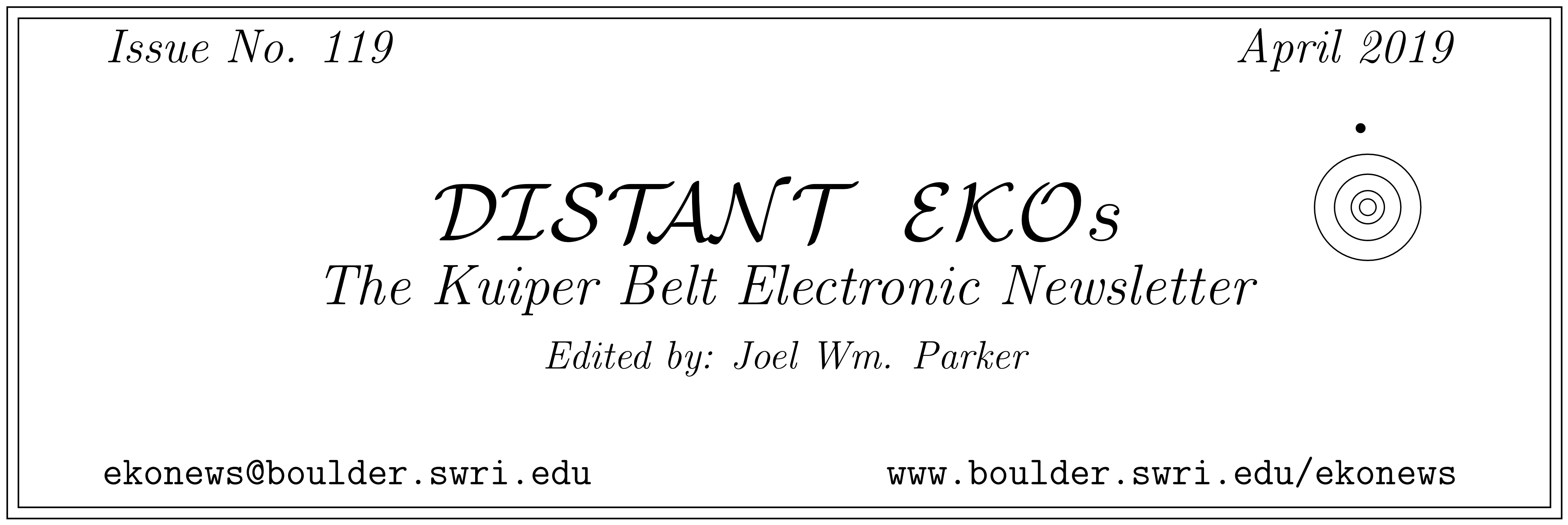 Distant EKOs #119 (April 2019)