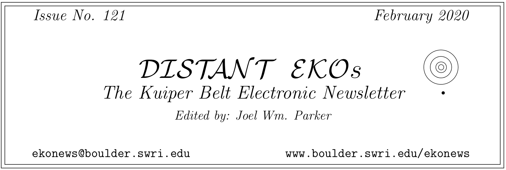 Distant EKOs #121 (February 2020)